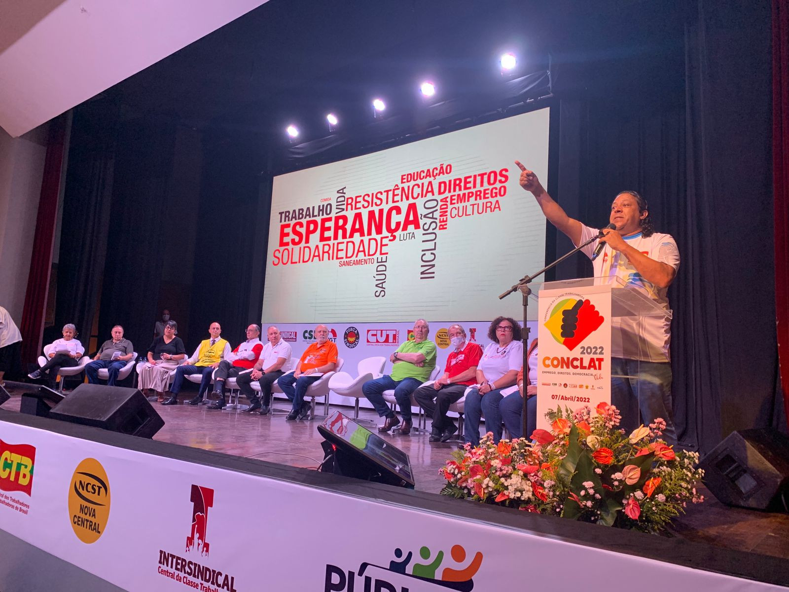 Nossa força está na unidade e luta por um Brasil mais democrático, soberano e justo, afirma Adilson Araújo na abertura da Conclat