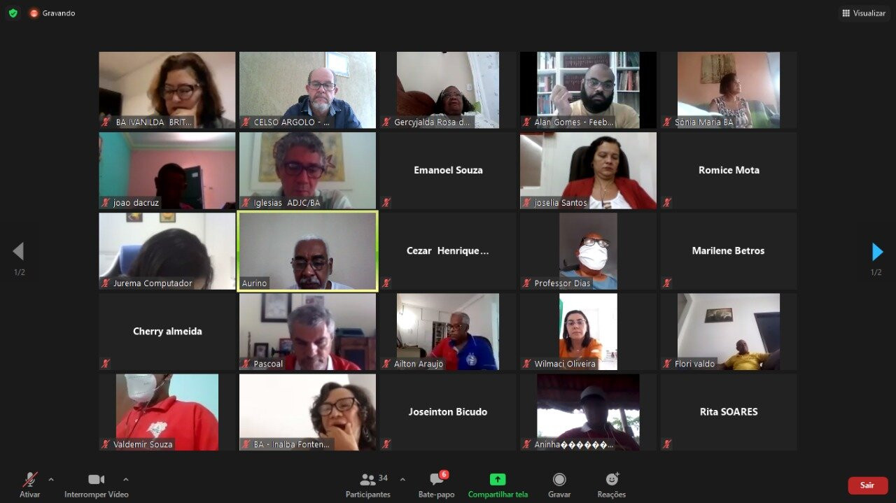 Em reunião virtual, direção da CTB-Bahia debate 5º Congresso Estadual