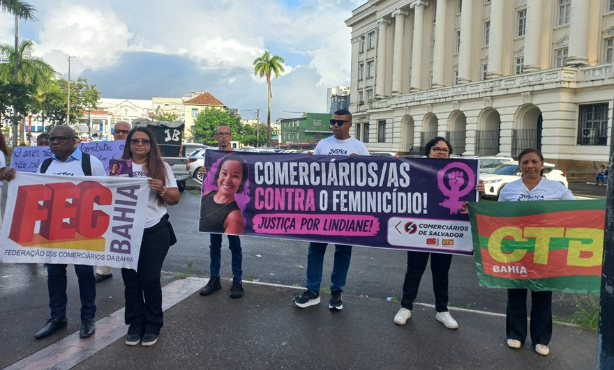 CTB e UBM participam de ato contra feminicídio em Salvador 