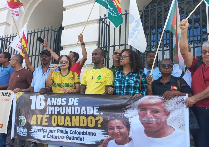 CTB Bahia dirige ato por justiça para Colombiano e Catarina