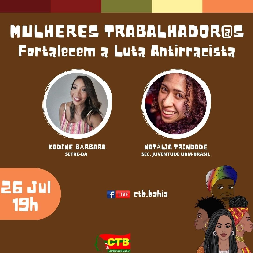 Live marca as ações do Dia Internacional da Mulher Negra Latino-Americana e Caribenha