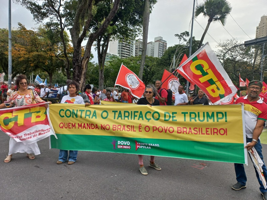 CTB Bahia e sindicatos fortalecem ato pela soberania do Brasil