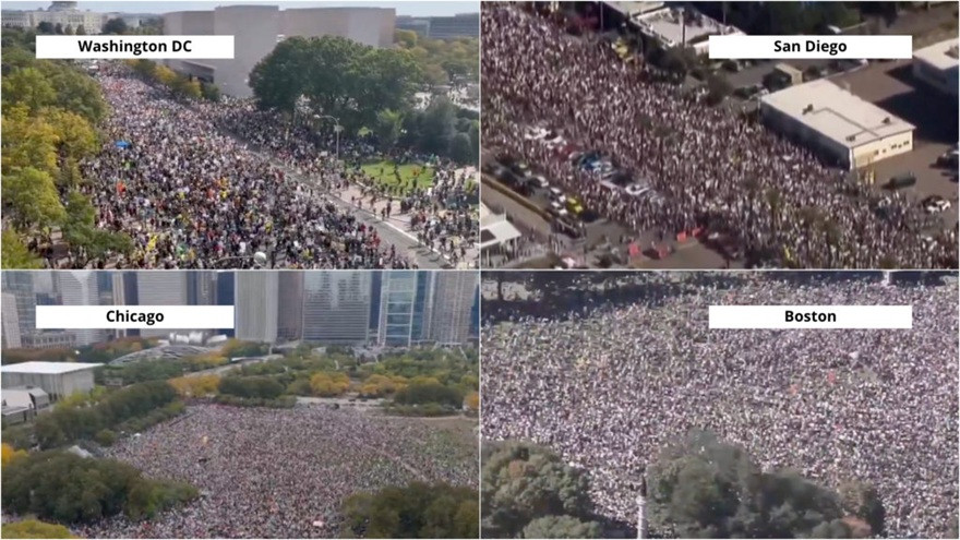 Protestos mostram povo americano contra Donald Trump 
