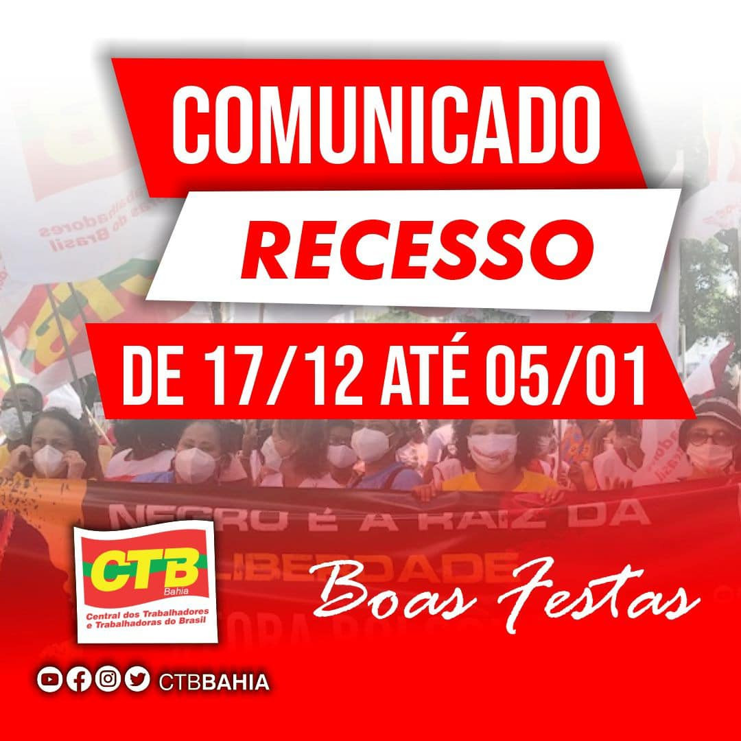 Comunicado de Recesso – 17 de dezembro de 2020 a 05 de janeiro de 2022