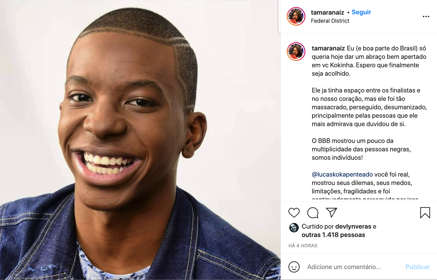 Militância socialista acolhe Lucas Koka, após saída do BBB 21