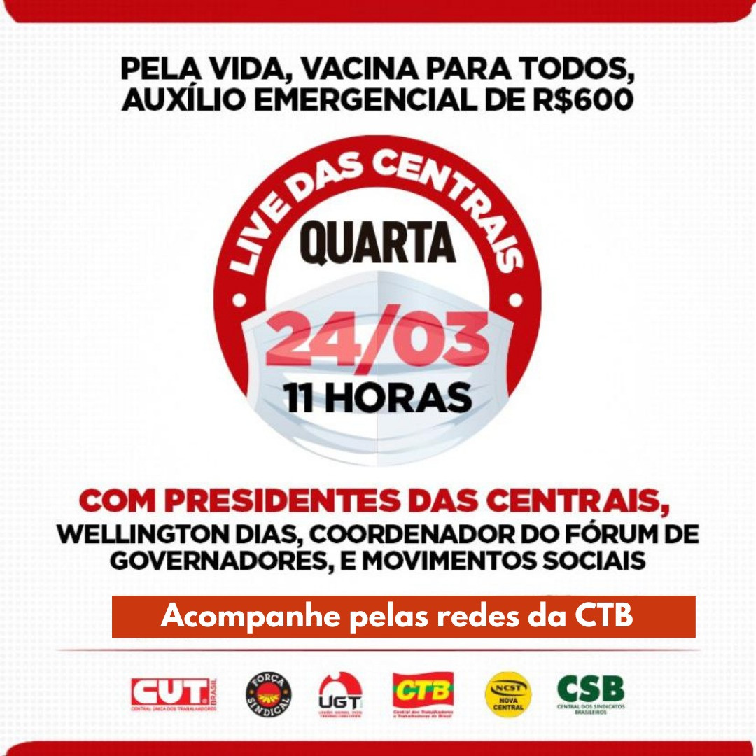 Hoje (24) Dia Nacional de Luta. Some conosco nesta mobilização nacional em defesa da vida e da democracia.