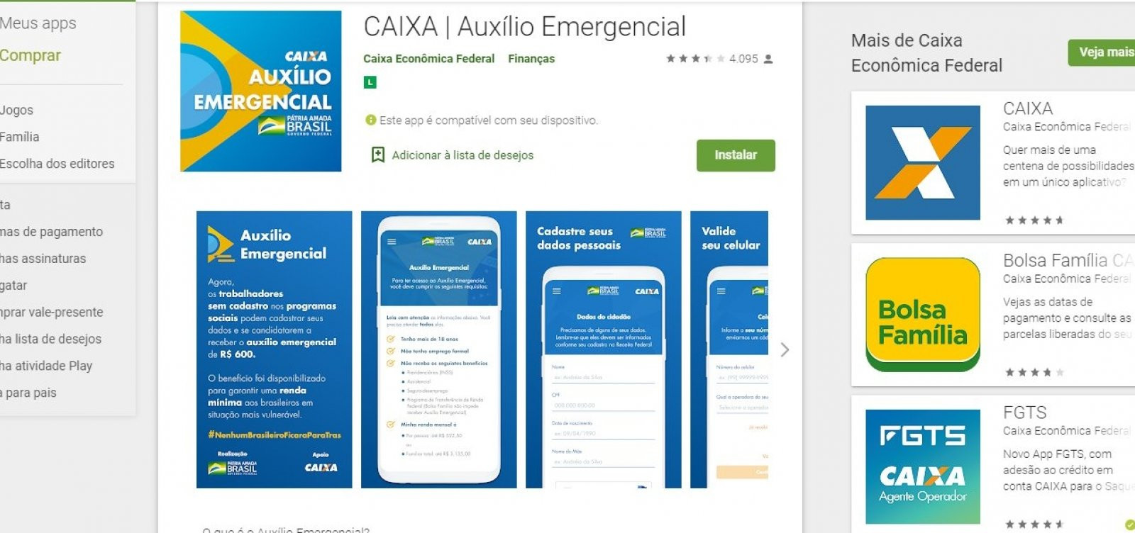 Aplicativo para informar auxílio de R$ 600 já está disponível
