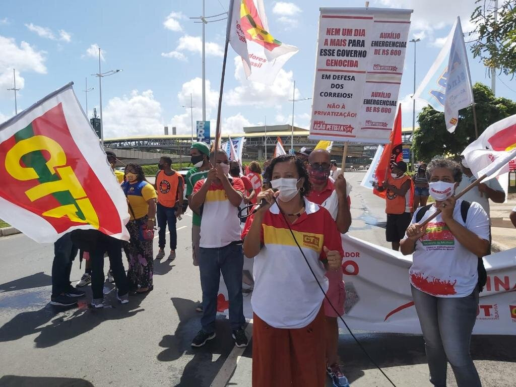 O 1º Maio solidário cobra vacina, emprego e fora Bolsonaro
