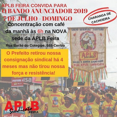 APLB Feira coloca o bloco na rua e participa do Bando Anunciador 2019