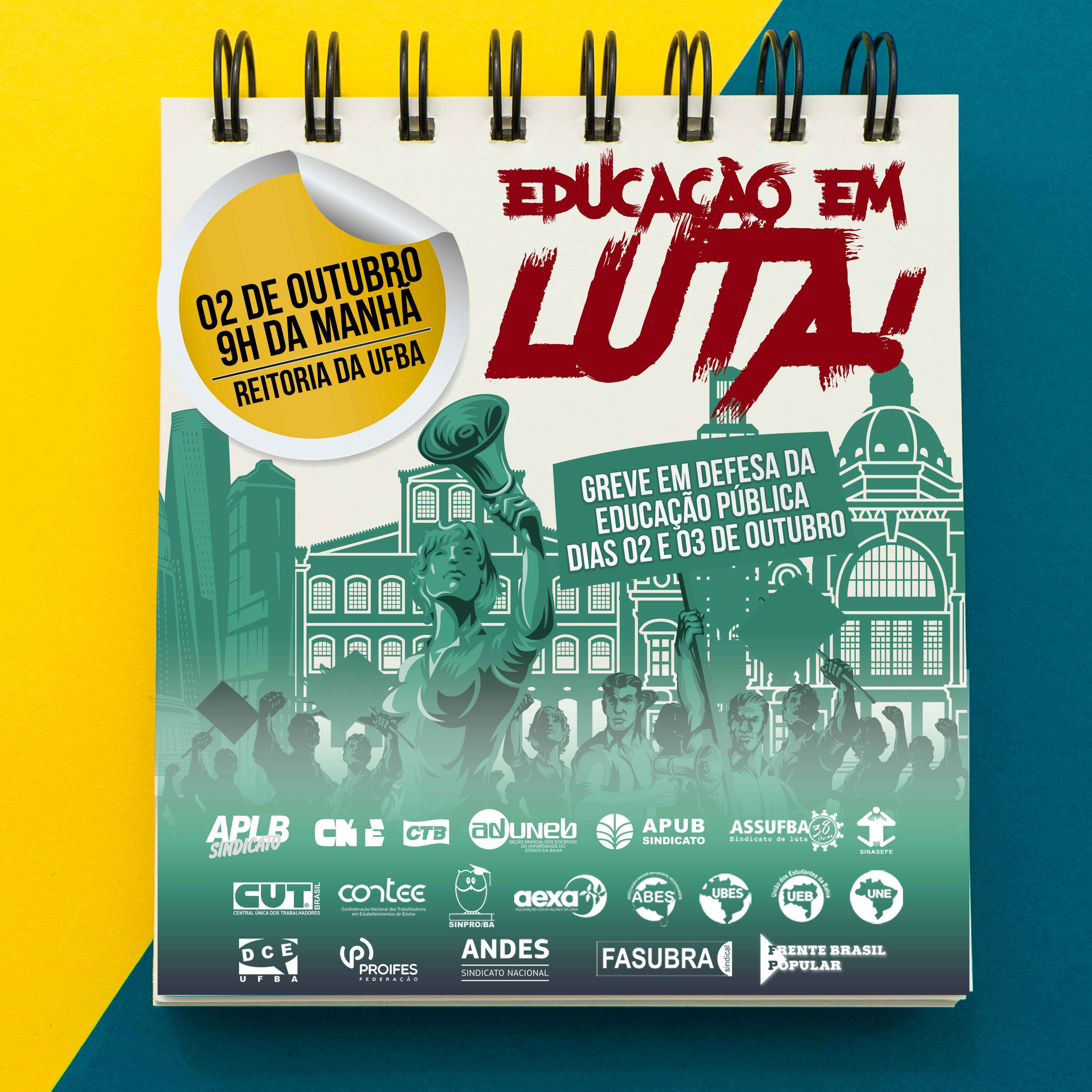 APLB convoca redes estadual, municipal e interior da Bahia para paralisar suas atividades na Greve Geral da Educação, di
